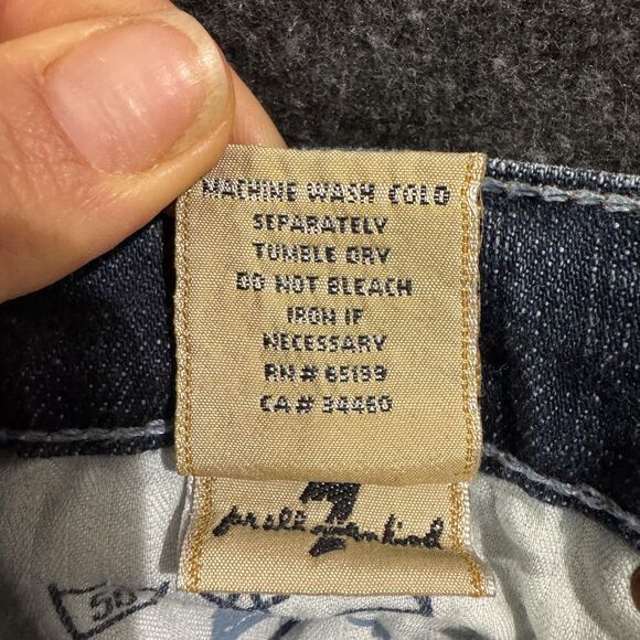 7 For All Mankind Jeans Womens 29 Blue Bootcut Stretch Denim Medium Made USA - Picture 10 of 11
